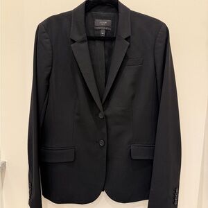 J. Crew Classic Bi Stretch Super 120 Wool Black Blazer in size 16